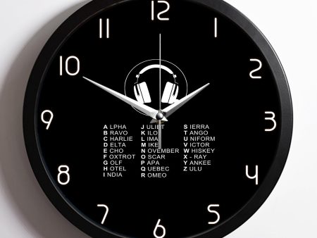 Aviation Alphabet 3 Designed Wall Clocks Hot on Sale