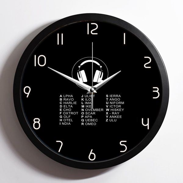 Aviation Alphabet 3 Designed Wall Clocks Hot on Sale