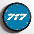 717 Flat Text Designed Wall Clocks Supply