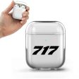 717 Flat Text Designed Transparent Earphone AirPods Cases Online