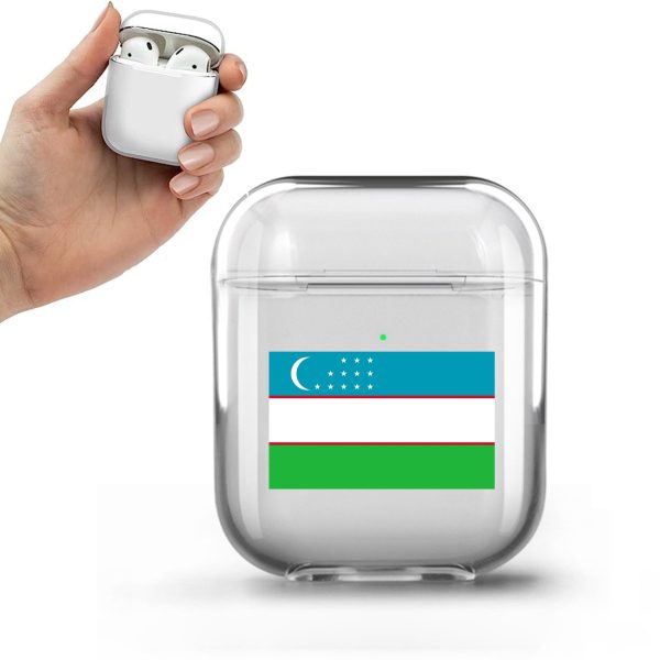 Uzbekistan Flag Designed Transparent Earphone AirPods Cases Fashion