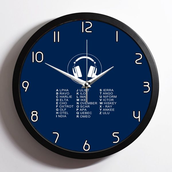 Aviation Alphabet 3 Designed Wall Clocks Hot on Sale