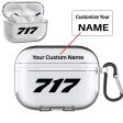 717 Flat Text Designed Transparent Earphone AirPods  Pro  Cases Cheap