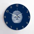 Aviation Finger Print Designed Wall Clocks Hot on Sale