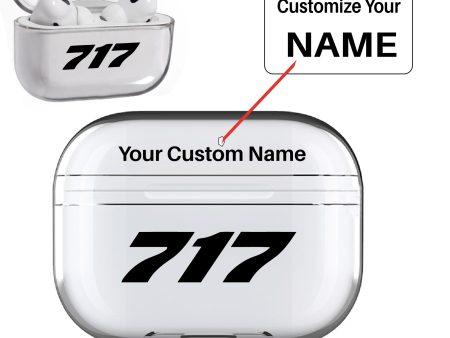 717 Flat Text Designed Transparent Earphone AirPods  Pro  Cases Cheap