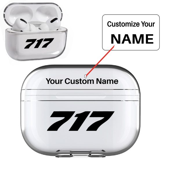 717 Flat Text Designed Transparent Earphone AirPods  Pro  Cases Cheap