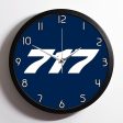 717 Flat Text Designed Wall Clocks Supply