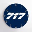 717 Flat Text Designed Wall Clocks Supply