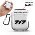 717 Flat Text Designed Transparent Earphone AirPods Cases Online