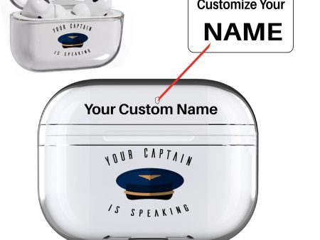 Your Captain Is Speaking Designed Transparent Earphone AirPods  Pro  Cases Hot on Sale