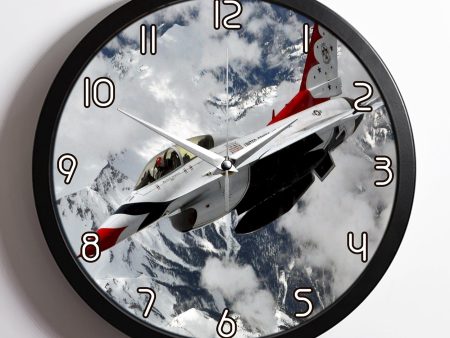 US AirForce Show Fighting Falcon F16 Designed Wall Clocks Online Hot Sale