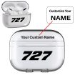 727 Flat Text Designed Transparent Earphone AirPods  Pro  Cases For Discount