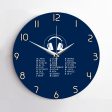 Aviation Alphabet 3 Designed Wall Clocks Hot on Sale