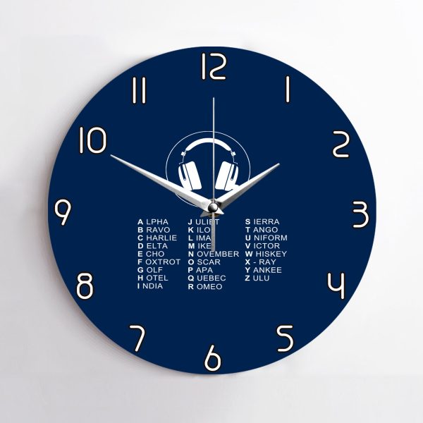 Aviation Alphabet 3 Designed Wall Clocks Hot on Sale