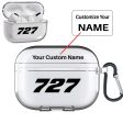 727 Flat Text Designed Transparent Earphone AirPods  Pro  Cases For Discount