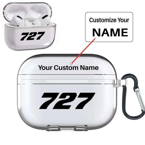 727 Flat Text Designed Transparent Earphone AirPods  Pro  Cases For Discount