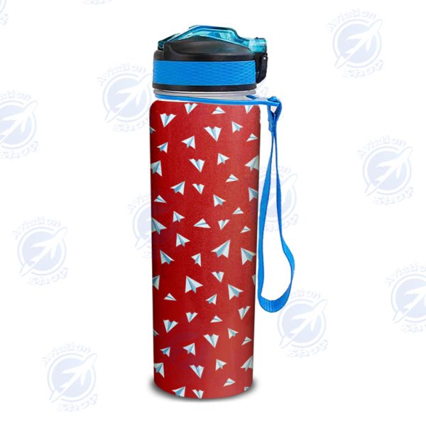 Paper Airplanes (Red) Designed Sports Kettles Discount