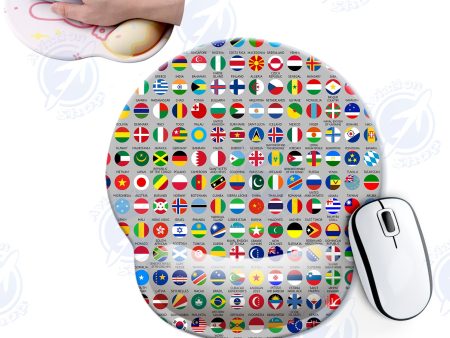 220 World s Flags Designed Ergonomic Mouse Pads Sale