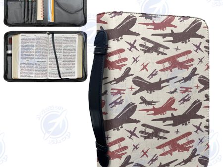 Vintage & Jumbo Airplanes Designed PU Accessories Bags Online Hot Sale